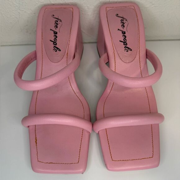 Free People Parker Double Strap Heels Perfect Pink Size 36.5 / US 6 - Picture 2 of 7